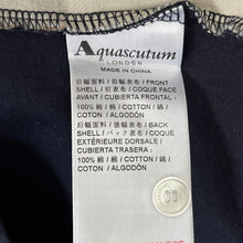 Load image into Gallery viewer, Aquascutum Navy / Block Check Short Sleeved Polo - Large (L) PTP 21.5"