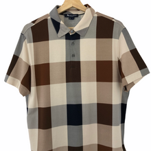 Load image into Gallery viewer, Aquascutum Block Check Short Sleeved Polo - Large (L) PTP 20.75"