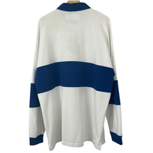 Load image into Gallery viewer, Benetton White / Blue Long Sleeved Rugby Shirt - Double Extra Large (XXL) PTP 25"