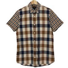 Load image into Gallery viewer, Aquascutum Check Short Sleeved Shirt - Small (S) PTP 19.5"