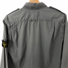 Load image into Gallery viewer, Stone Island Grey Button Up Overshirt - Small (S) PTP 19.5"