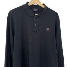 Load image into Gallery viewer, Paul and Shark Black Long Sleeved Polo - Extra Large (XL) PTP 21.75"