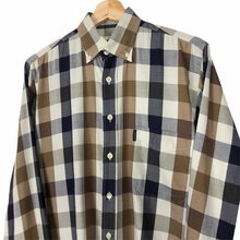 Load image into Gallery viewer, Aquascutum Block Check Long Sleeved Shirt - Small (S) PTP 22"