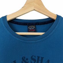 Load image into Gallery viewer, Paul and Shark Blue Short Sleeved Logo T-Shirt - Large (L) PTP 19"