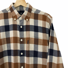 Load image into Gallery viewer, Aquascutum Flannel Block Check Long Sleeved Shirt - Medium (M) PTP 20.25"