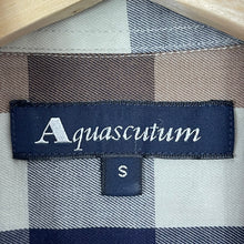 Load image into Gallery viewer, Aquascutum Block Check Short Sleeved Shirt - Small (S) PTP 21.25"