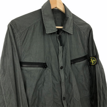 Load image into Gallery viewer, Stone Island Dark Grey Zip Up Overshirt - Medium (M) PTP 21"