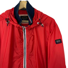 Load image into Gallery viewer, Paul and Shark Red Hooded Logo Jacket - Large (L) PTP 21.5"