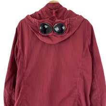 Load image into Gallery viewer, C.P Company Burgundy Goggle Hooded Overshirt - Large (L) PTP 22.75"