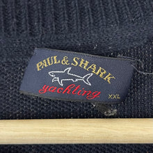 Load image into Gallery viewer, Paul and Shark Navy Crew Neck Wool Sweater - Double Extra Large (XXL) PTP 25"