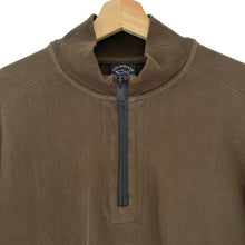 Load image into Gallery viewer, Paul and Shark Khaki Half Zip Sweater - Medium (M) PTP 21.75"