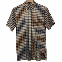 Load image into Gallery viewer, Aquascutum House Check Short Sleeved Shirt - Small (S) PTP 19"