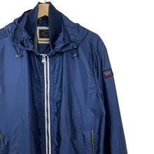 Load image into Gallery viewer, Paul and Shark Navy Blue Hooded Logo Jacket - Large (L) PTP 21.5"