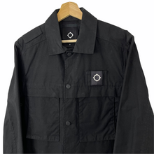 Load image into Gallery viewer, Ma.Strum Black Multi Pocket Button Up Overshirt - Small (S) PTP 20.75"