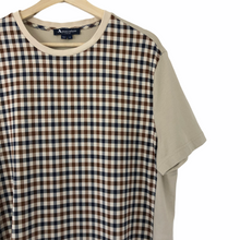Load image into Gallery viewer, Aquascutum Beige / Check Short Sleeved T-Shirt - Extra Large (XL) PTP 22"