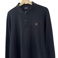 Load image into Gallery viewer, Paul and Shark Black Long Sleeved Polo - Extra Large (XL) PTP 21.75"