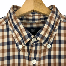 Load image into Gallery viewer, Aquascutum House Check Long Sleeved Shirt - Large (L) PTP 22"
