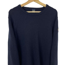 Load image into Gallery viewer, Paul and Shark Navy Crew Neck Wool Sweater - Large (L) PTP 22.5"