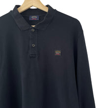 Load image into Gallery viewer, Paul and Shark Black Long Sleeved Polo - Extra Large (XL) PTP 21.75"