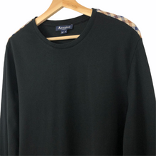 Load image into Gallery viewer, Aquascutum Black Long Sleeved T-Shirt - Medium (M) PTP 20.5"