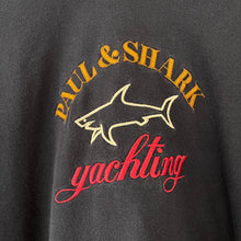 Load image into Gallery viewer, Paul and Shark Navy Embroidered Logo Hoody - Medium (M) PTP 20.75"