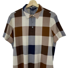 Load image into Gallery viewer, Aquascutum Block Check Short Sleeved Polo - Large (L) PTP 22"
