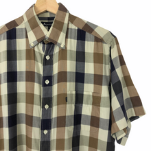 Load image into Gallery viewer, Aquascutum Block Check Short Sleeved Shirt - Medium (M) PTP 23"