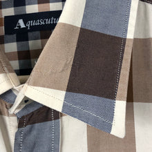 Load image into Gallery viewer, Aquascutum Block Check Long Sleeved Shirt - Medium (M) PTP 20.75"