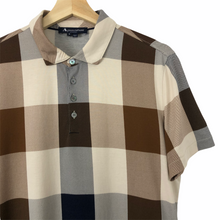 Load image into Gallery viewer, Aquascutum Block Check Short Sleeved Polo - Small (S) PTP 21"