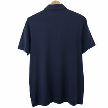 Load image into Gallery viewer, Aquascutum Navy / Check Short Sleeved Polo - Small (S) PTP 19.5"