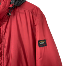 Load image into Gallery viewer, Paul and Shark Red Hooded Shimmer Jacket - Large (L) PTP 24.75"