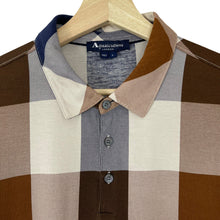 Load image into Gallery viewer, Aquascutum Block Check Short Sleeved Polo - Large (L) PTP 22"