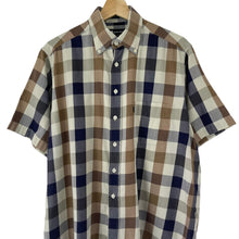 Load image into Gallery viewer, Aquascutum Block Check Short Sleeved Shirt - Medium (M) PTP 23"
