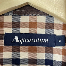 Load image into Gallery viewer, Aquascutum Block Check Long Sleeved Shirt - Small (S) PTP 20.25"