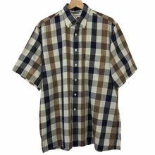 Load image into Gallery viewer, Aquascutum Block Check Short Sleeved Shirt - Large (L) PTP 24.5"
