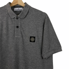 Load image into Gallery viewer, Stone Island Grey Short Sleeved Polo - Large (L) PTP 20.75"