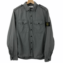 Load image into Gallery viewer, Stone Island Grey Button Up Overshirt - Small (S) PTP 19.5"
