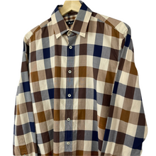 Load image into Gallery viewer, Aquascutum Block Check Long Sleeved Shirt - Small (S) PTP 20.25"