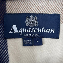 Load image into Gallery viewer, Aquascutum Block Check Flannel Long Sleeved Shirt - Large (L) PTP 21.75"