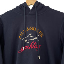 Load image into Gallery viewer, Paul and Shark Navy Embroidered Logo Hoody - Medium (M) PTP 20.75"