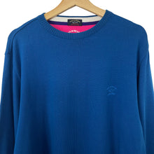 Load image into Gallery viewer, Paul and Shark Blue Crew Neck Sweater - Large (L) PTP 23.5"