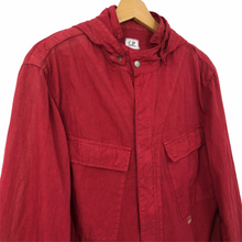 Load image into Gallery viewer, C.P Company Red Goggle Hooded Overshirt - Extra Large (XL) PTP 22.25"