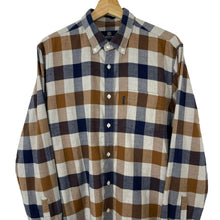 Load image into Gallery viewer, Aquascutum Block Check Flannel Long Sleeved Shirt - Large (L) PTP 21.5"