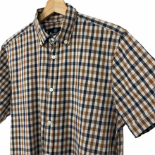 Load image into Gallery viewer, Aquascutum House Check Short Sleeved Shirt - Medium (M) PTP 20.75"