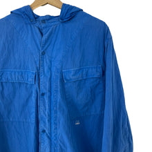 Load image into Gallery viewer, C.P Company Blue Goggle Hooded Overshirt - Triple Extra Large (XXXL) PTP 26"