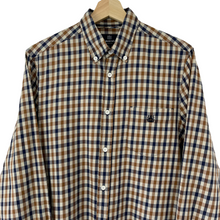 Load image into Gallery viewer, Aquascutum House Check Long Sleeved Shirt - Medium (M) PTP 20.75"