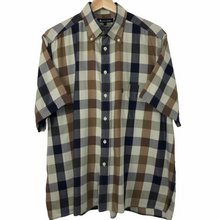 Load image into Gallery viewer, Aquascutum Block Check Short Sleeved Shirt - Large (L) PTP 24.25"
