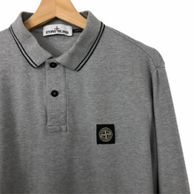 Load image into Gallery viewer, Stone Island Grey Long Sleeved Polo - Extra Large (XL) PTP 22.5"
