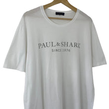 Load image into Gallery viewer, Paul and Shark White Short Sleeved Logo T-Shirt - Double Extra Large (XXL) PTP 23.5"