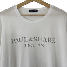 Load image into Gallery viewer, Paul and Shark White Short Sleeved Logo T-Shirt - Double Extra Large (XXL) PTP 23.5"